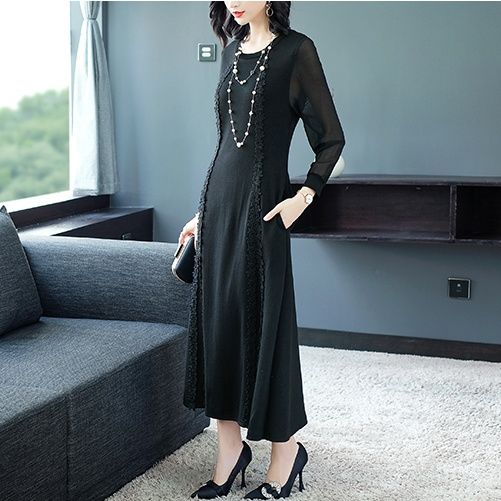 金秋一夜爆火的“名媛秋裙”,温婉优雅,50岁妈妈穿上气质若兰