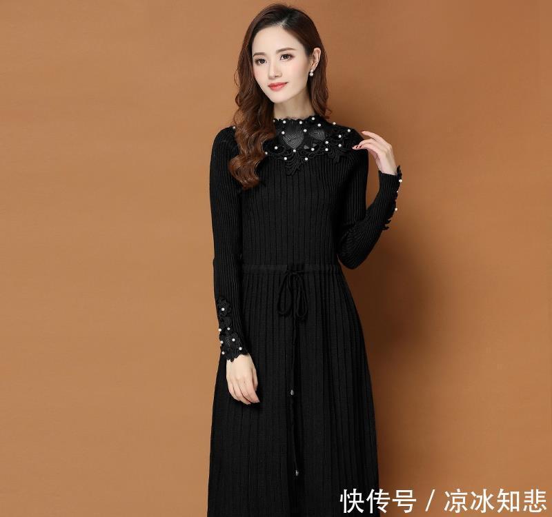 『衣裙』逛街这样穿:毛衣裙 羽绒服!洋气保暖不显臃肿,迷倒一片