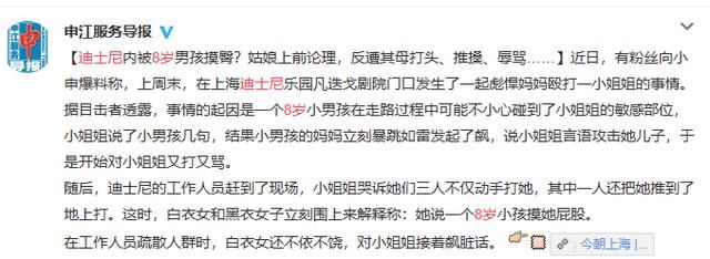 迪士尼内被8岁男孩摸臀理论反被打，真的是花钱出门找罪受？