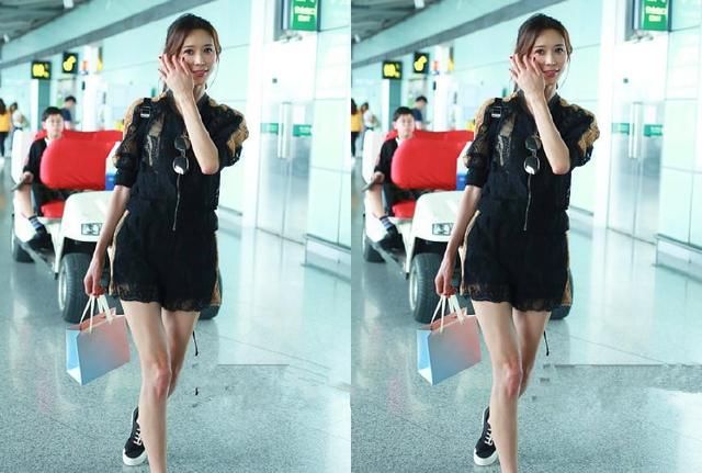 当44岁林志玲穿上短裤，网友：终于见识了粉嫩膝盖，娶到她有福了