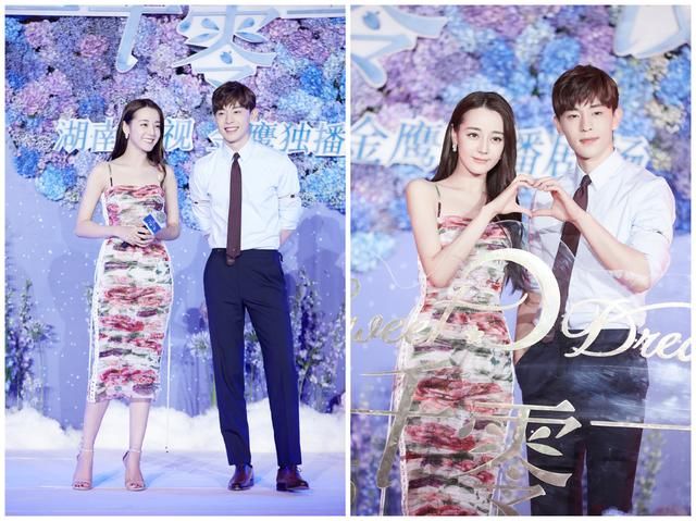 迪丽热巴和邓伦剧里剧外撒狗粮，花样示范高段位情侣装穿法