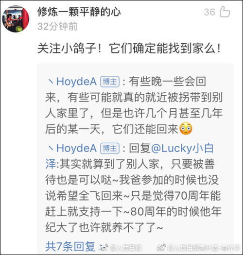  鸽子|国庆大会的7万和平鸽 原来是从市民家里借来的