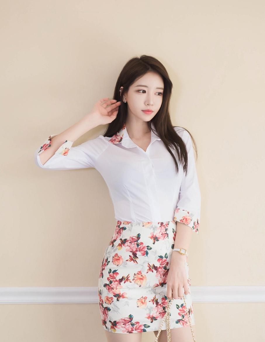 包臀裙穿出小清新之风, 图2图3的印花别有韵味!