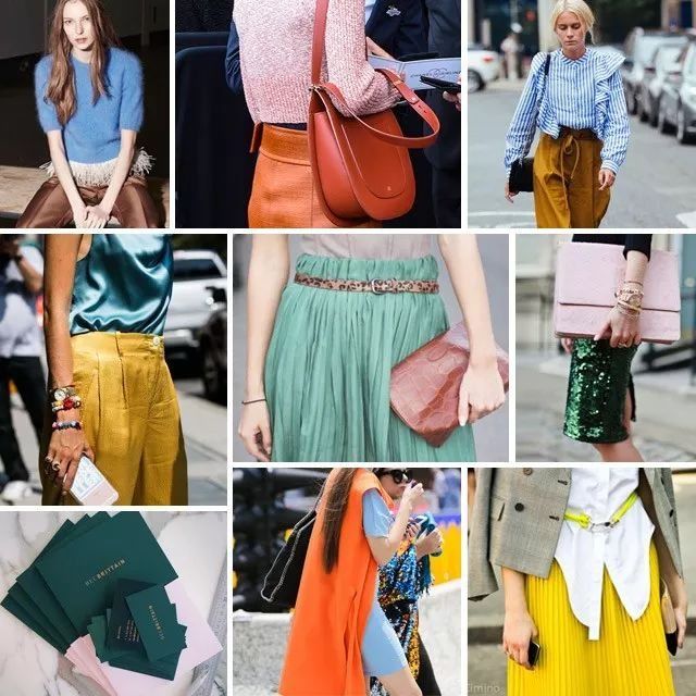 初秋这些颜色穿在一起，显白又高级!