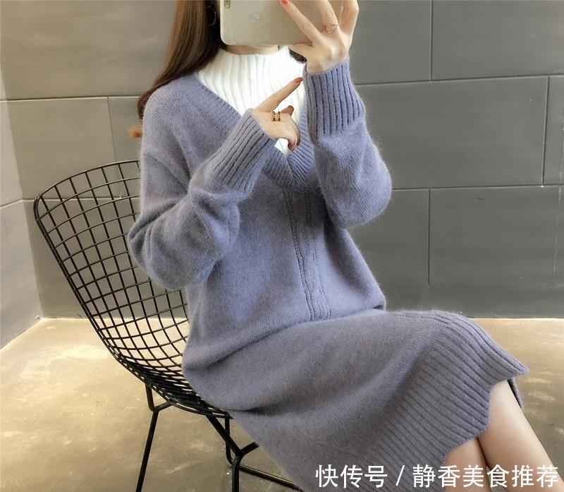  『气质』逛街这样穿：毛衣裙 羽绒服！洋气保暖不显臃肿，迷倒一片