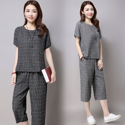 自从小姨买了这几款棉麻套装，瞬间减龄十几岁，舒适又有气质