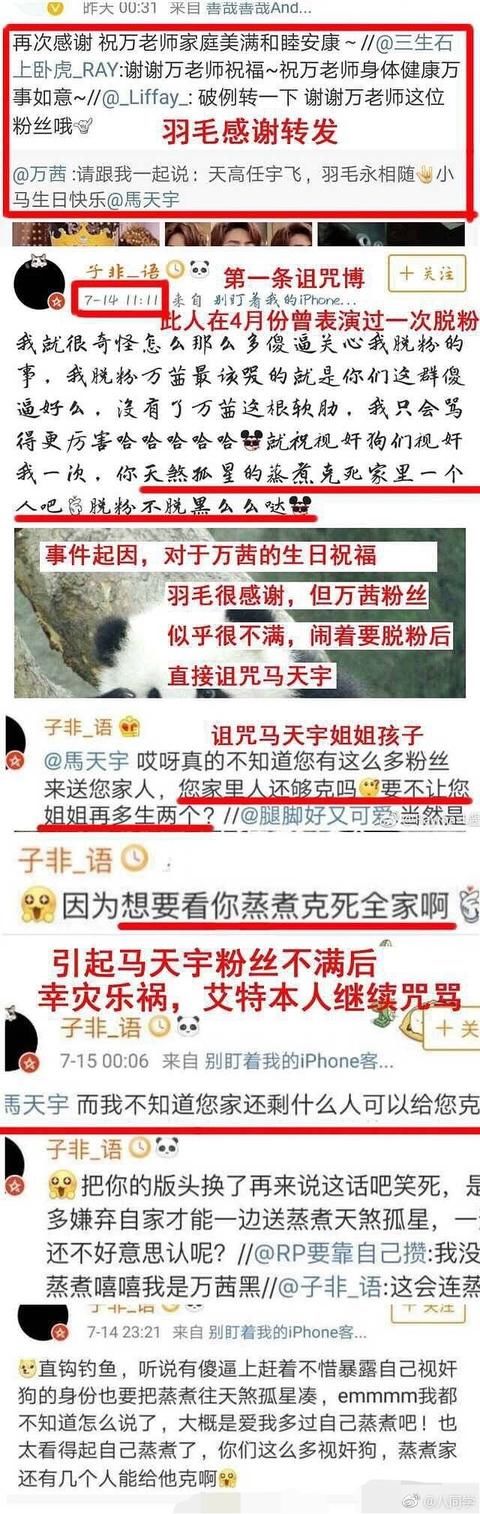 马天宇工作室怒斥喷子诽谤，这群粉丝实力坑偶像，万茜无辜躺枪