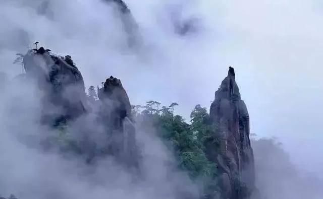  『一幅幅』在雨里，三清山幻化成一幅幅水墨丹青…