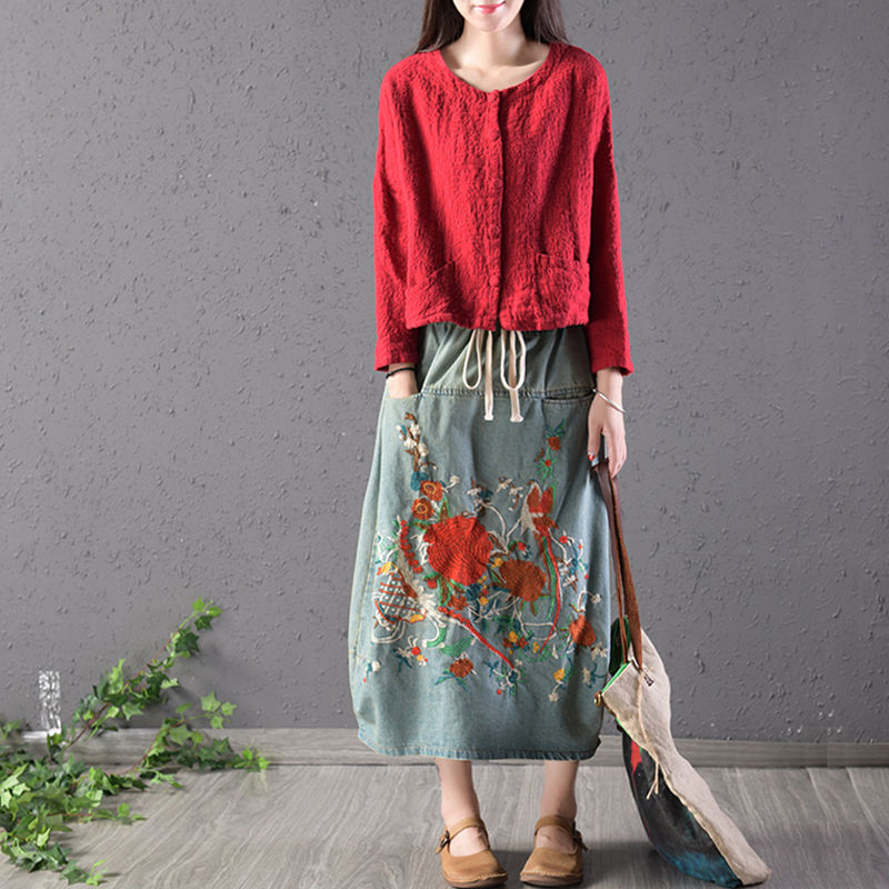 9月闷热穿毛衣太早，没有棉麻装透气!初秋流行棉麻小衫，真舒适