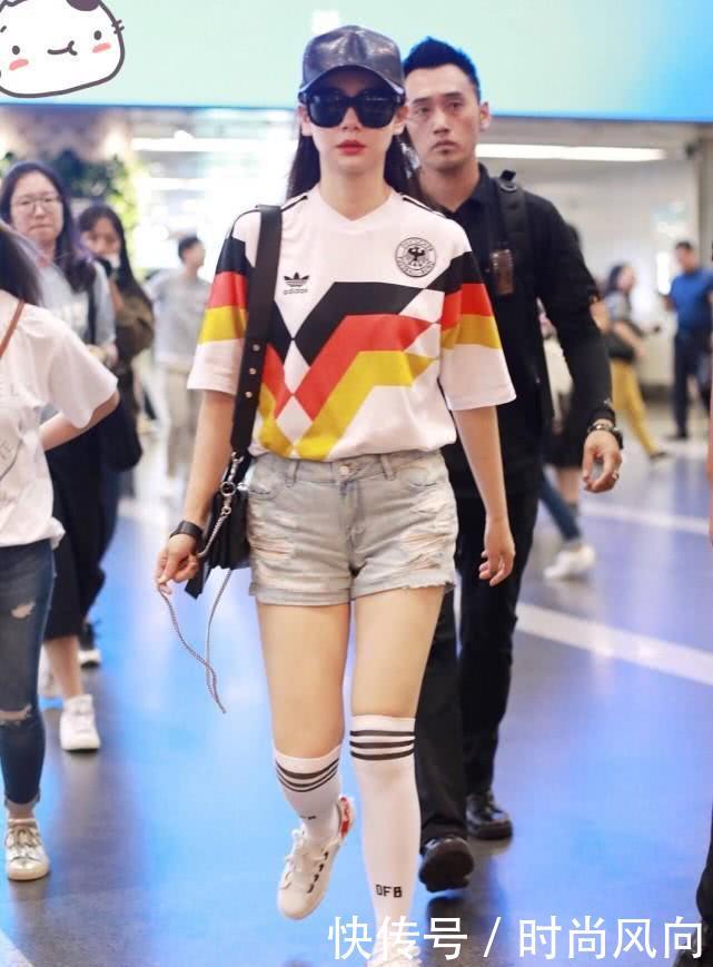 戚薇为了美真是拼了，穿运动长袜勒出了肉，网友：太紧就别穿了，