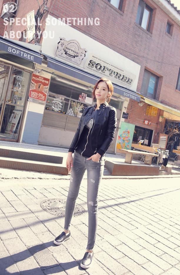 街头超酷气质美女，“野性”十足！
