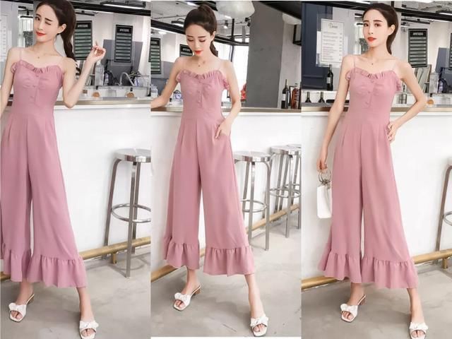 今年很流行的“粉色阔腿裤”，我选这4款，穿上身很美还显瘦！