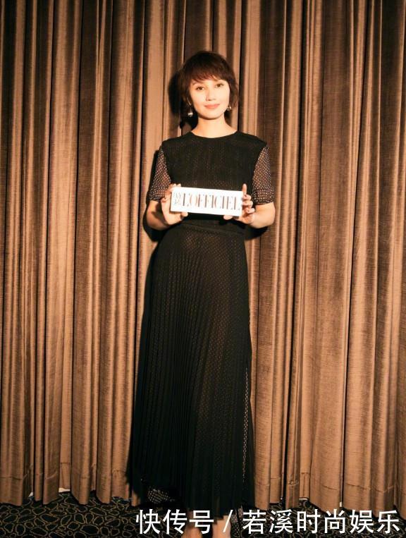 40岁的袁泉，短发＋黑裙尽显高贵典雅的气质，气场碾压高圆圆！