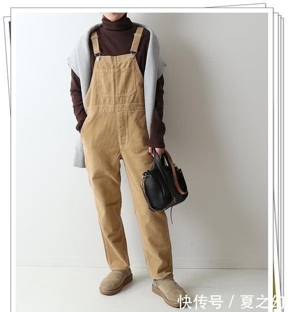  [适合]背带裤日系look，适合早春搭配针织衫和外套的造型分享