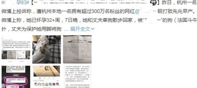 夜晚网红出门遛狗不牵狗绳 竟嚣张殴打孕妇导致孩子差点保不住