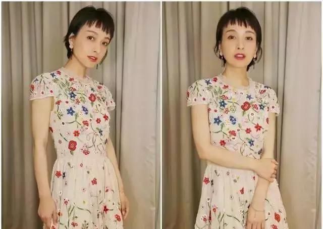 湘绣小碎花裙，吴昕撞衫赵丽颖差距怎么这么大