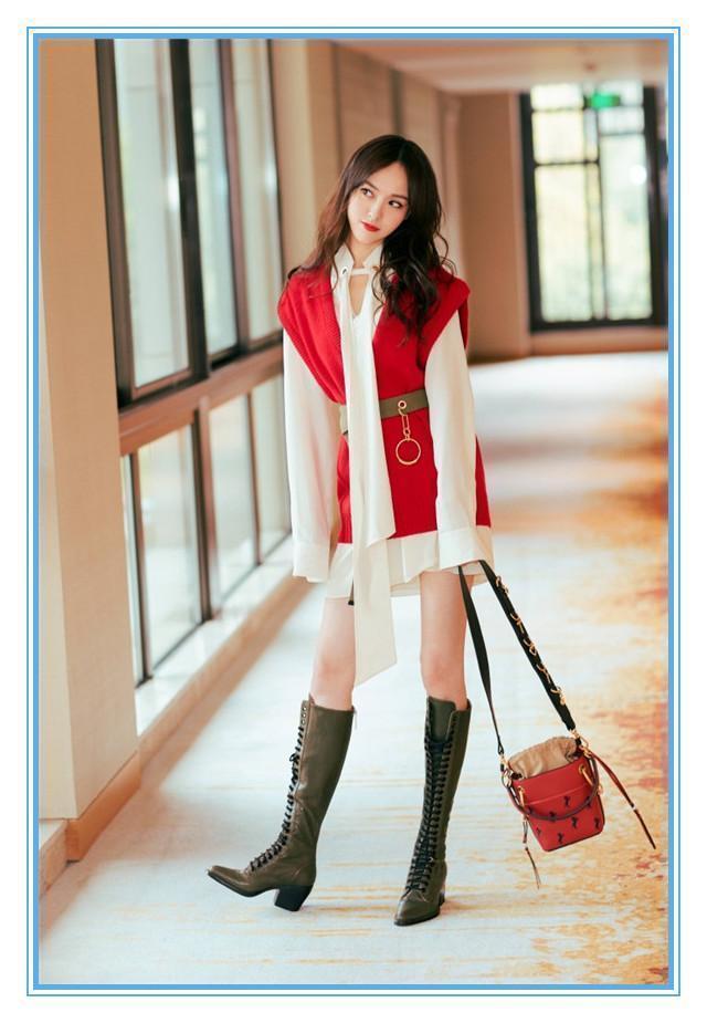 没有唐嫣的腿真别把靴子当裤子穿,否则会像蔡依林一样满屏尴尬的