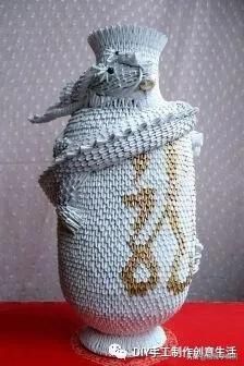 『蓝色』简单的折个三角,组合成百变造型