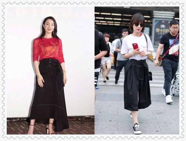 看了46岁陶虹半身裙，再看35岁吴昕，才知气质和年龄哪个更重要