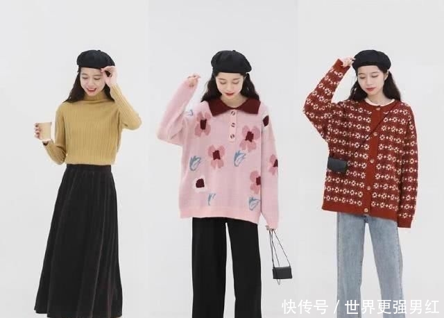  针织@早春出游怎么穿？27套学生党日常搭配示范，照着穿准没错！