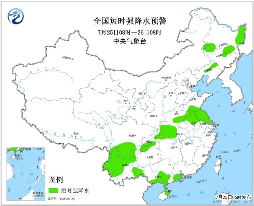 高温黄色预警持续发布 华东东北黄淮需警惕强对流