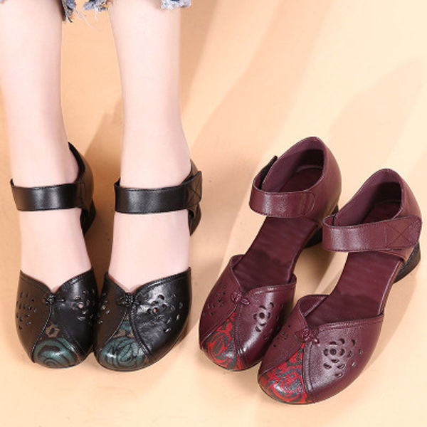 今年流行的妈妈鞋舒适还漂亮，比拖鞋清凉，最美中国女人