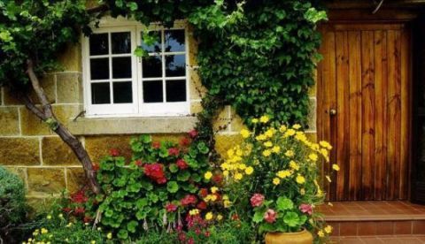 庭院不需太奢华，或一盆花，或一个老物件就能让庭院惬意起来