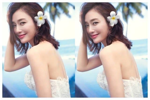 女星海边度假都这么疯狂，不惧素颜，这样的装扮拍照照样100分