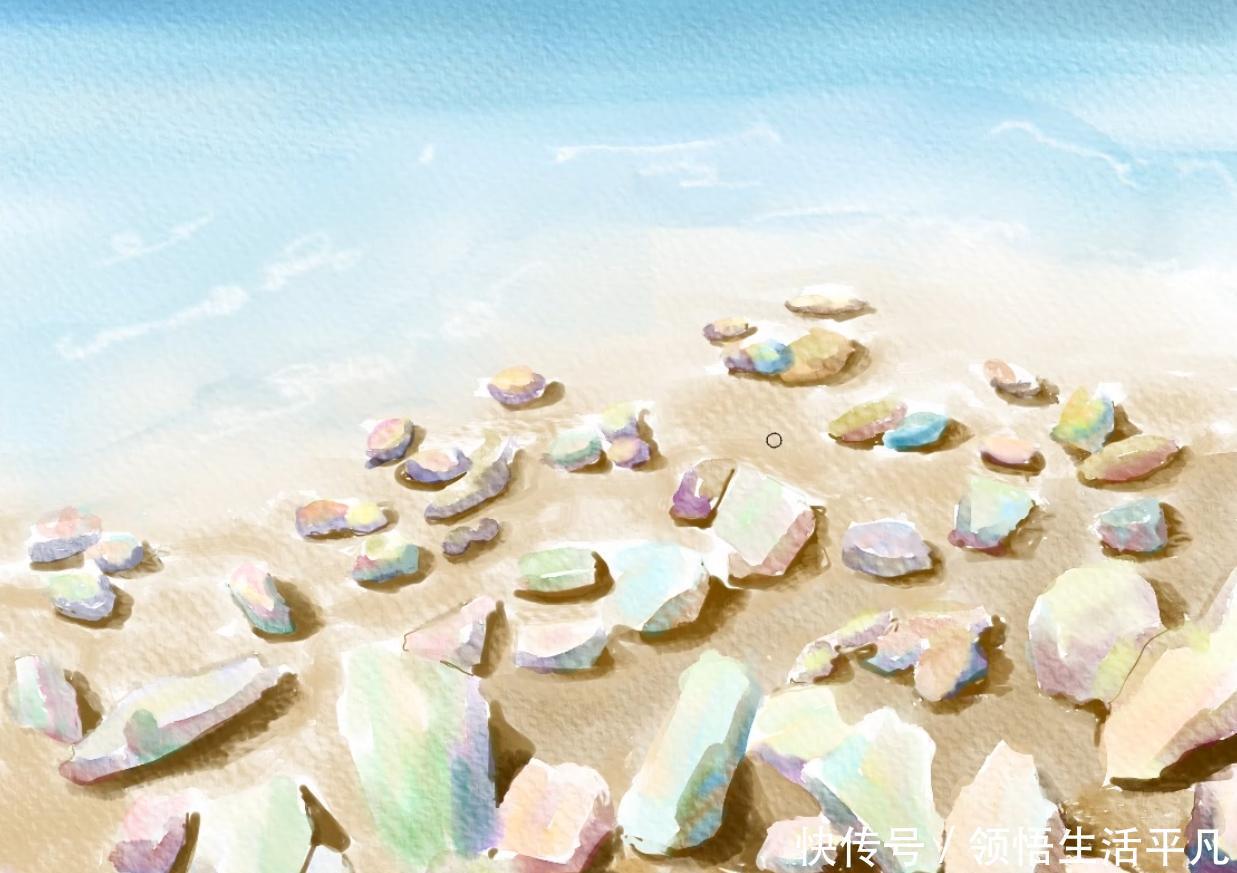 那海边石头的画法技巧分享