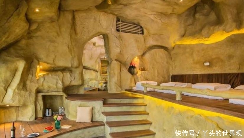 中国这家悬崖洞穴酒店,由防空洞改造而成,里面真的好美!