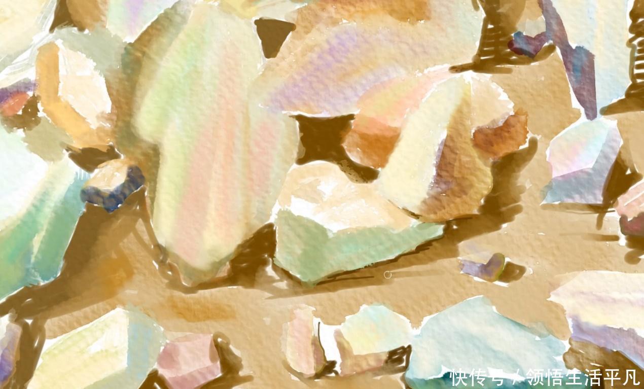 那海边石头的画法技巧分享