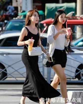  『穿着』小姐姐为证自己腿长，穿“美人鱼裙”，结果搭高跟鞋还没闺蜜高！