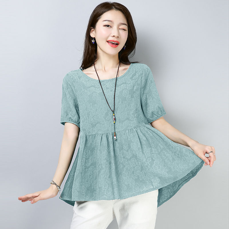 138斤矮个老婆胖归胖，但她会打扮，娃娃衫+短裤，高挑嫩瘦美