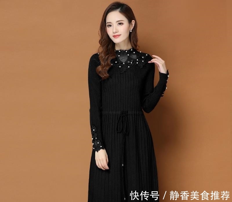 『气质』逛街这样穿:毛衣裙 羽绒服!洋气保暖不显臃肿,迷倒一片