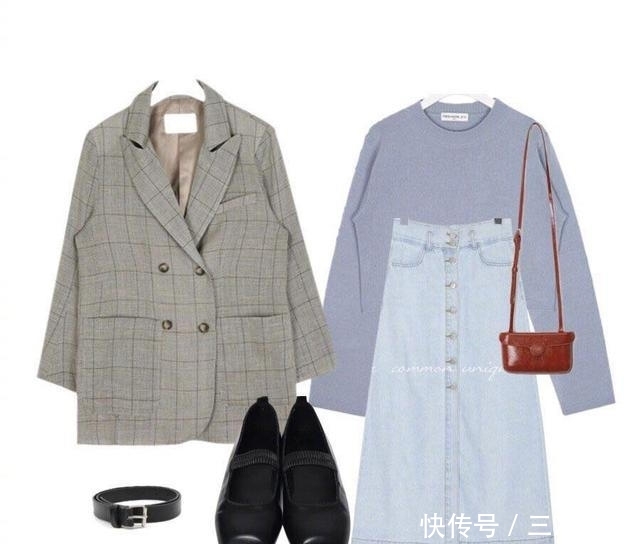『显腿长』今年流行雾霾蓝色上衣,清新耐看简约,穿出春天的气息