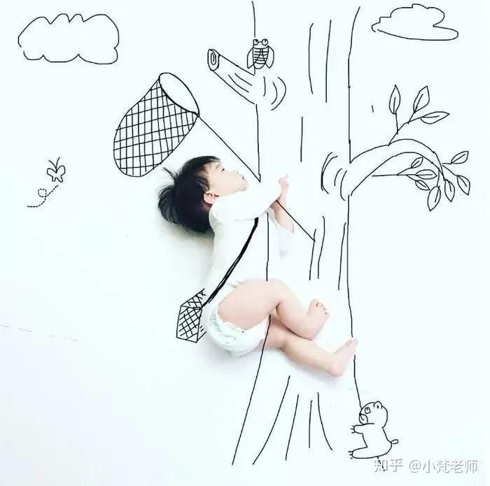  「作品」会画画的老爸把儿子画进了宫崎骏的作品，这才叫真正的“晒娃”！