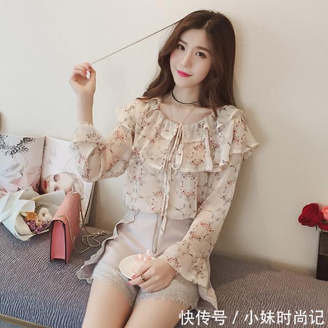『美女』美女,我觉得你穿雪纺衫特别有气质