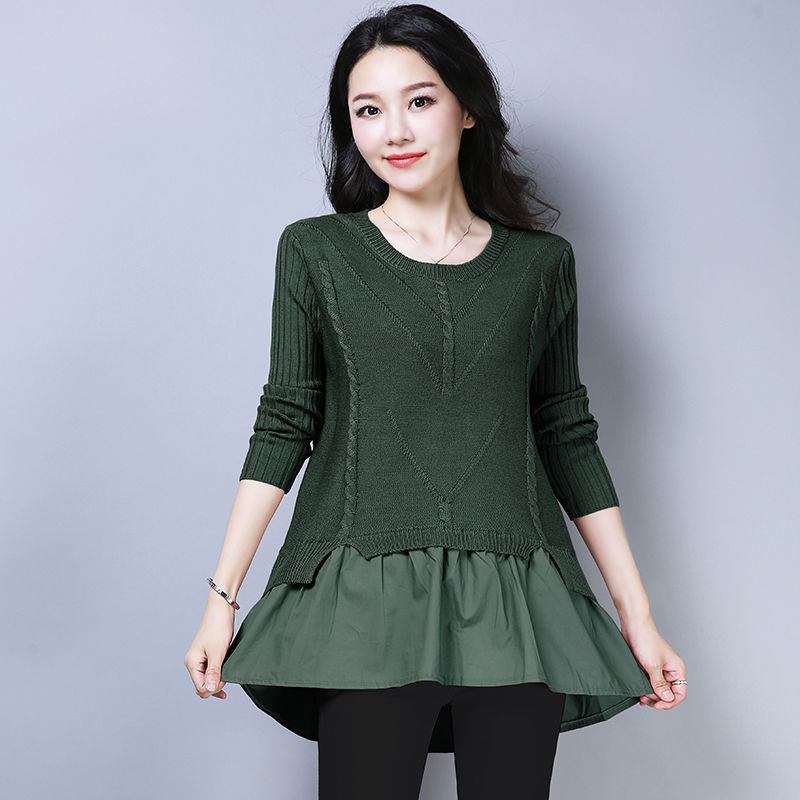 毛衣要哭了,现在流行“假两件”衫,保暖又有搭配感,洋气女人味