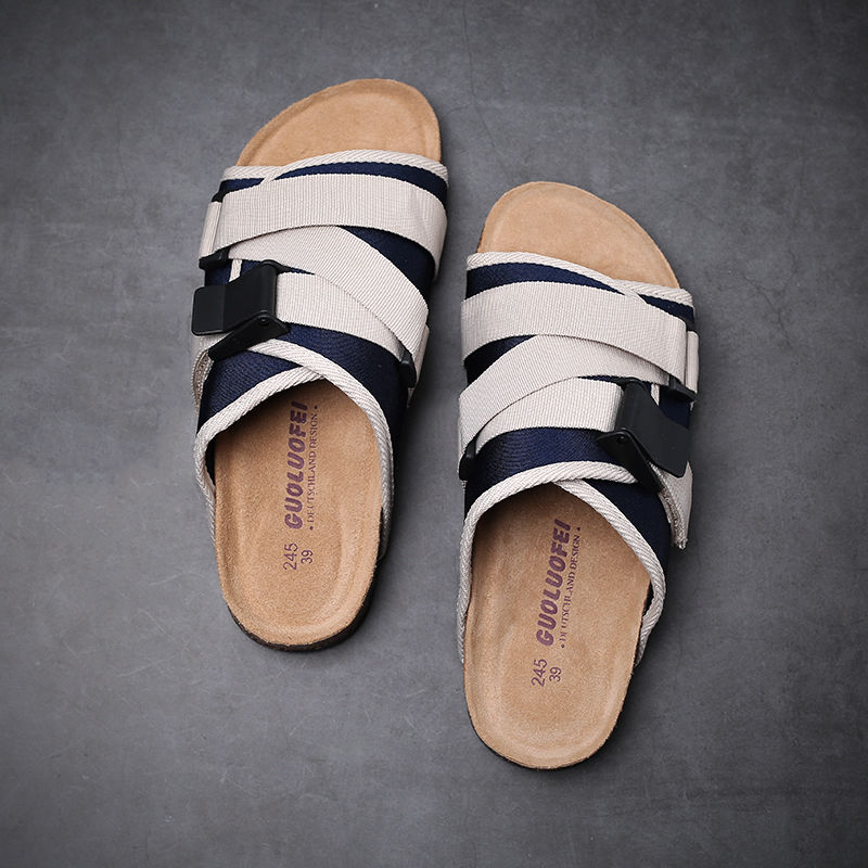 今年流行的男拖鞋，忍不住给爸爸买了2双，耐穿不贵