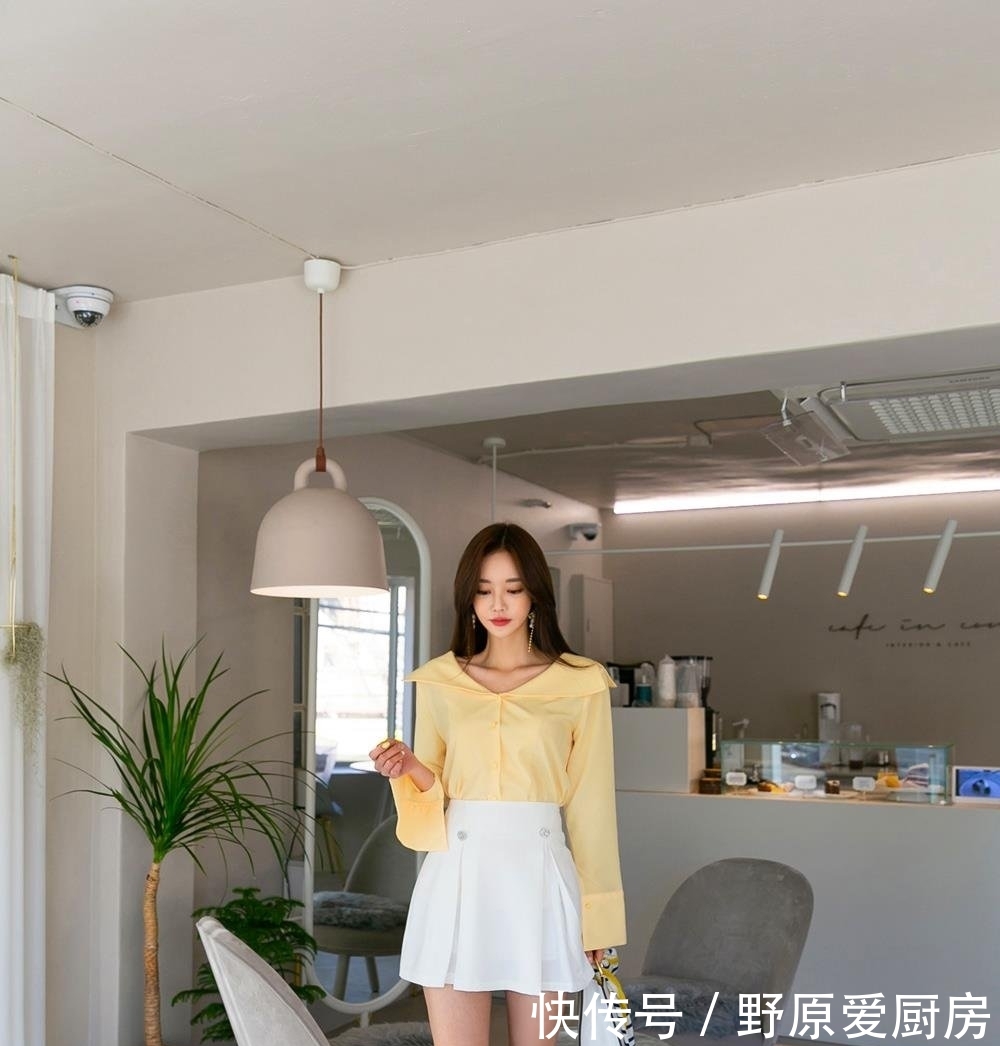  [少女]女神孙允珠，穿芒果色青春气息套裙，冰肌玉骨娇艳欲滴