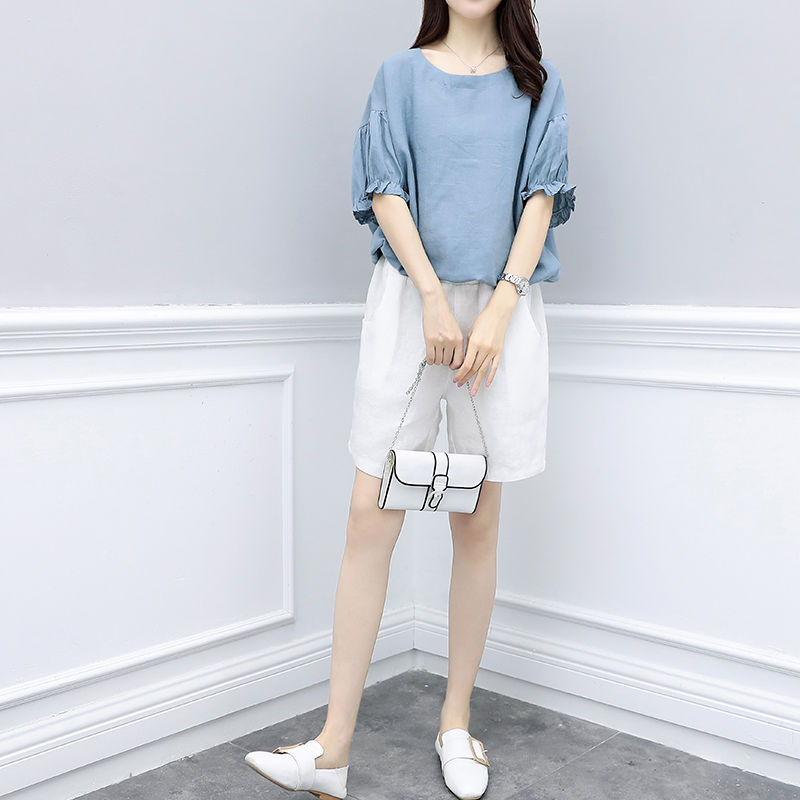 媳妇个子矮，从不穿长裙，只因穿这短裤套装，清凉性感魅力四射