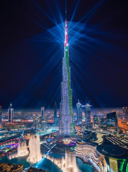 世界上最震撼的灯光秀,照亮整个夜空,土豪的世界我们不懂!