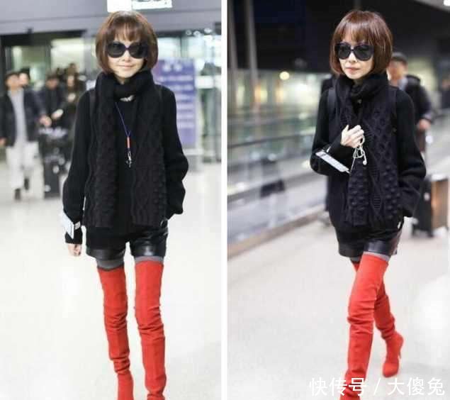 鲁豫脚踩8厘米高跟靴现身 丑出新高度! 网友 腿快细成针了