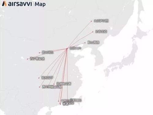 航线图 | 未来154天，这些航线将从大兴机场起飞