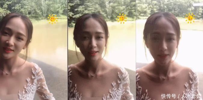  #粉丝#陈乔恩自爆视频疑似试”婚纱“，恩甜蜜秀恩爱，粉丝坐等两人官宣