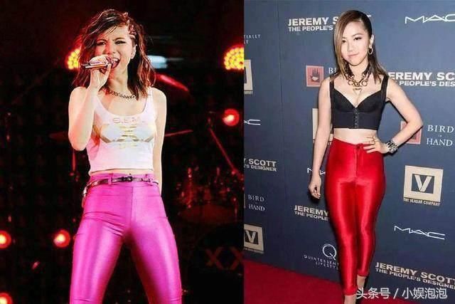 摆脱皮裤的邓紫棋变时尚了，身着高叉裙变身1米8大长腿