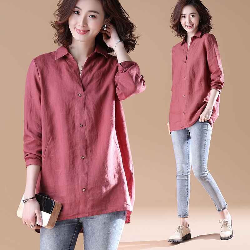 膝盖怕凉的女人，阴雨天少穿连衣裙!试试这种棉麻装，好穿还洋气