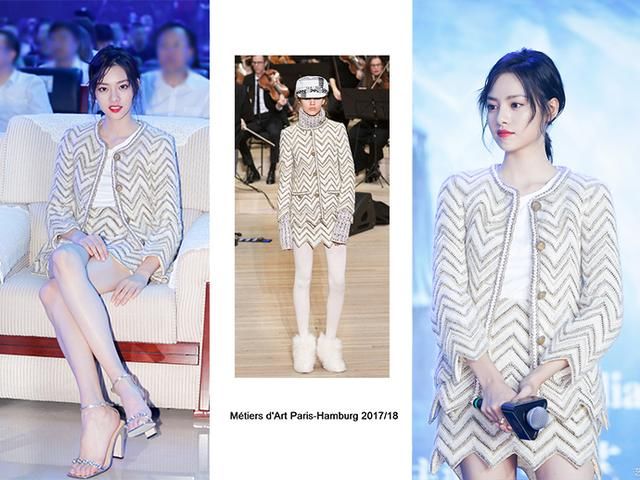 佟丽娅穿6万多外套气场实在强，没想到96年张艺上竟丝毫不输气质