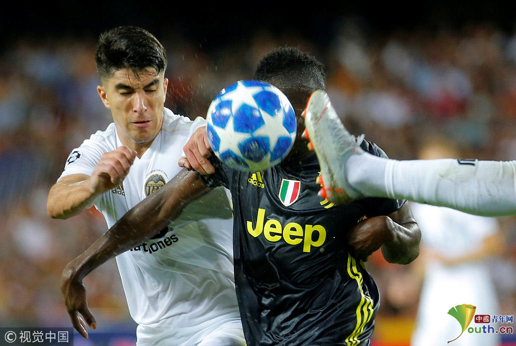 欧冠：瓦伦西亚0-2尤文图斯 C罗欧冠首染红