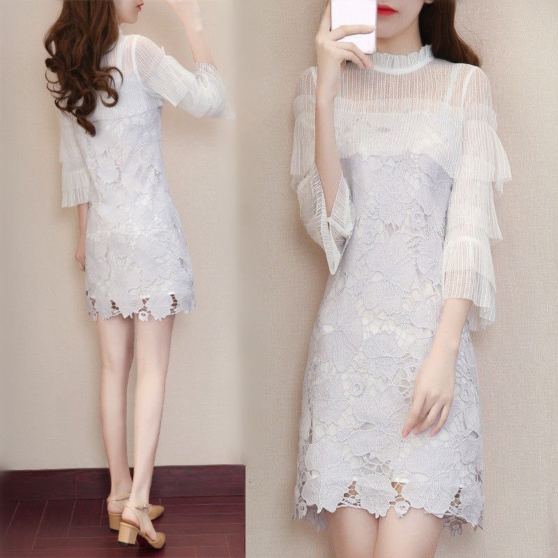 刚上架就卖疯了的蕾丝裙，洋气减龄还不贵，一口气买5件都不嫌多